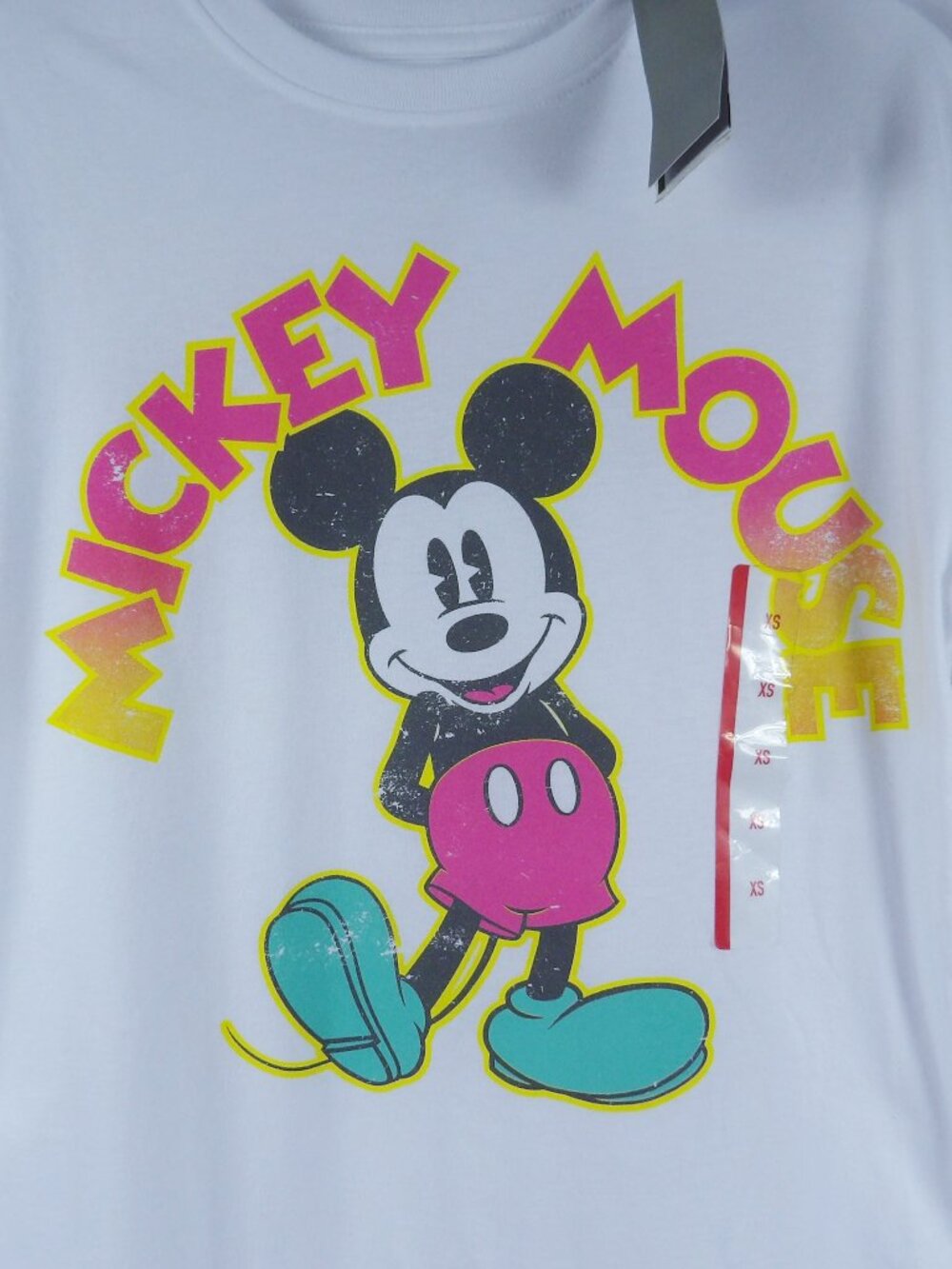 Disney Mickey Mouse Graphic T-Shirt White NWT Retro Style Various Sizes - Picture 2 of 9